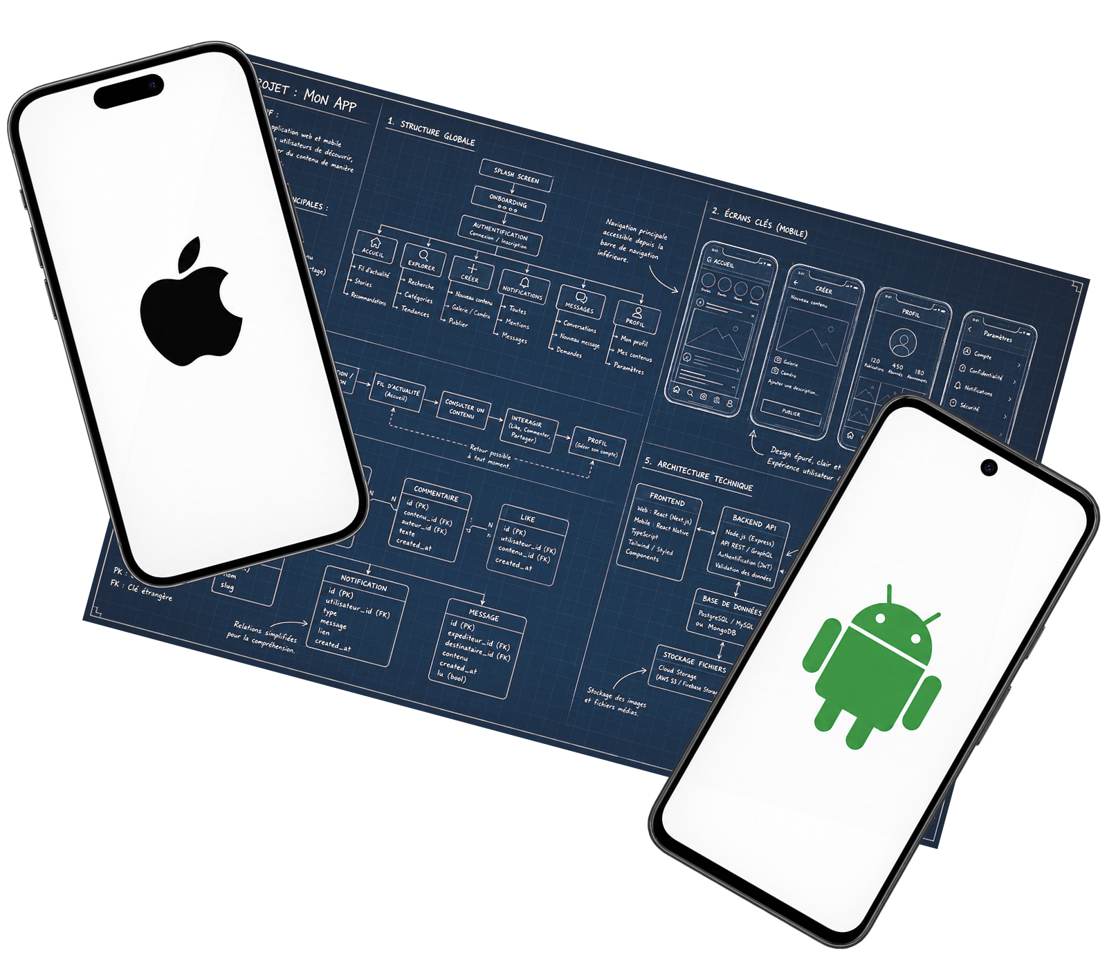 Application mobile android ios